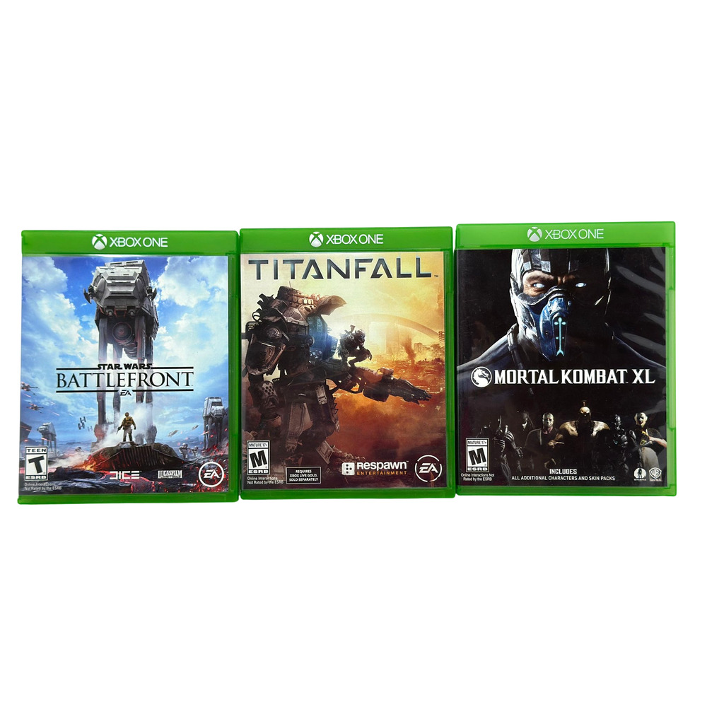 Xbox One Game Lot Titanfall Star Wars Battlefront Mortal Kombat XL Discs Manuals